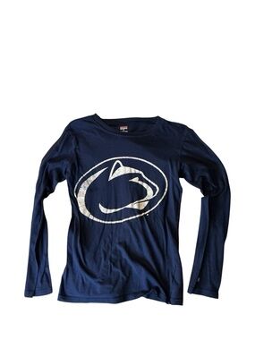 Kids Navy Long-Sleeve Tee with White Graphic